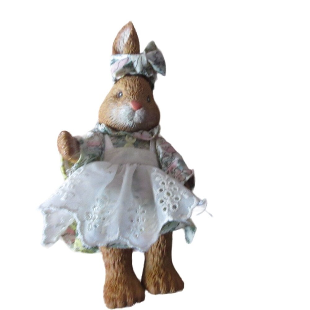 Vintage Greenbrier Ceramic Dressed Rabbit Bunny - 6" tall